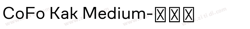 CoFo Kak Medium字体转换